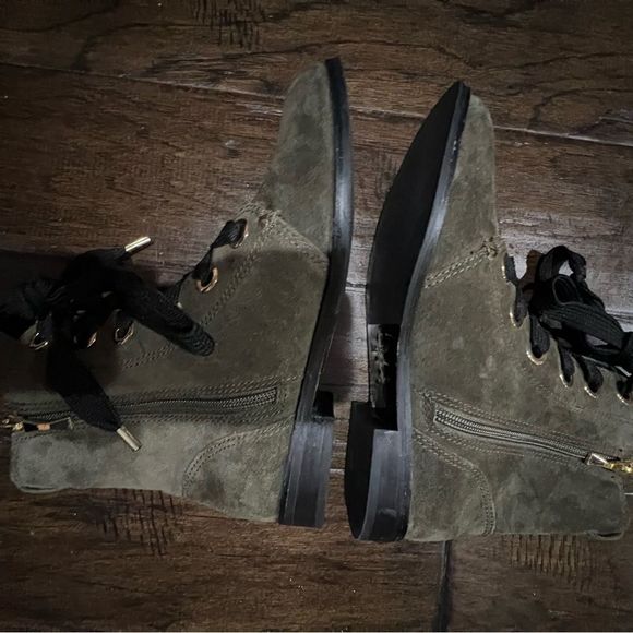 Kate Spade Raquel Suede Lace-Up Booties S : 6 Olive Green - Picture 12 of 16